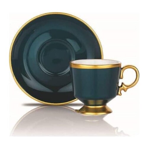 Schafer 12 Piece Mild Coffee Cup Set 869913-6 Pieces Coffee Cups 6 Pieces Coffee Cup Coaster