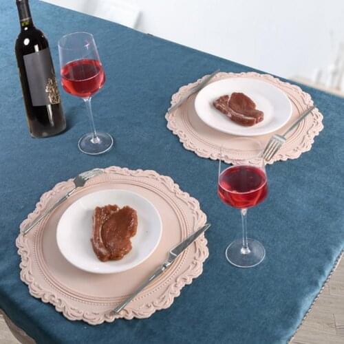 Nordic Style Silicone Placemat Embossed Table Mat Heat Insulation Silicone Macrame Round Thick Pot Mat Cup Coaster For Home