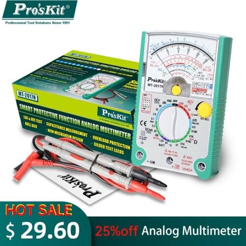 ProsKit MT-2018 Analog Pointer Multimeter Protective Function Safety Standard Professional Ohm Test Meter MT-2017 MT-2019