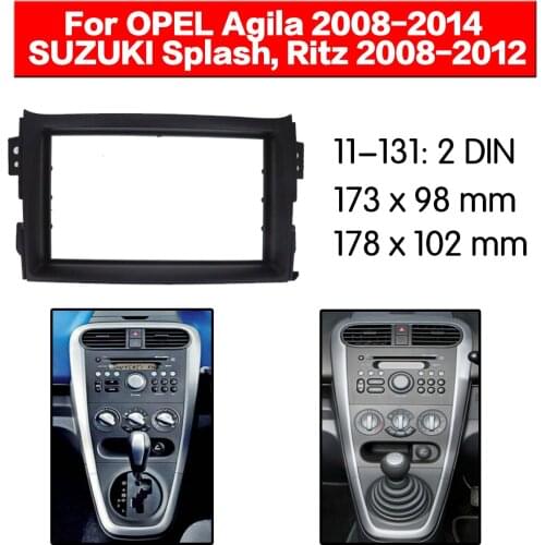 Stereo Panel Plate Car Radio Fascia Surround For OPEL Agila 2008-2014 SUZUKI Splash Ritz 2008-2012 DVD Refitting Frame Dash Kit