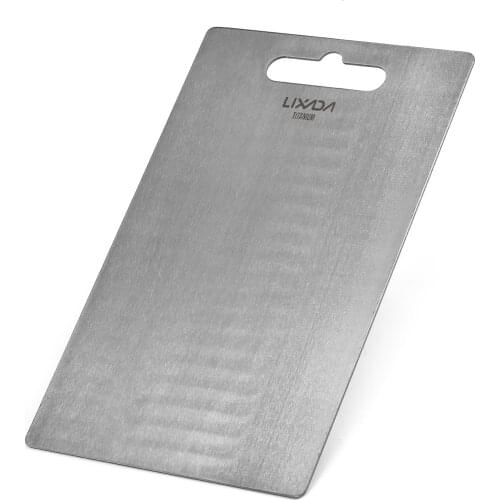 Titanium Cutting Board Titanium Barbecue Skewers for Home Kitchen Cooking Outdoor Chopping Board Kneading Board Camping Cookware