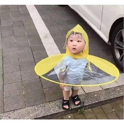UFO Childrens Raincoat cute Yellow Duck Rain Cover Waterproof For Kids Umbrella Cover girl boy rain jacket child poncho cloak