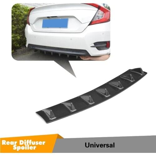ABS Universal Rear Bumper Lip Chassis Diffuser Roof Wing Spoiler 7 Fin Sharks Car Styling For Mazida 6 VW Golf 7 AMG Mazida 6