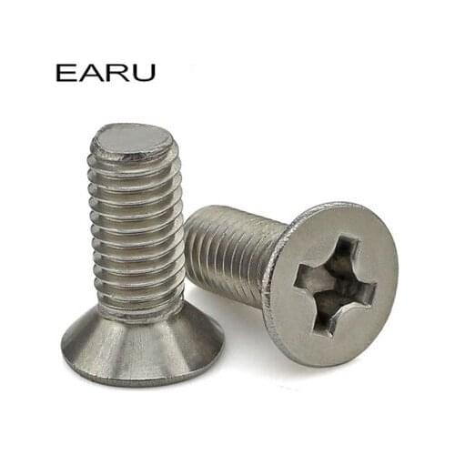 25 pieces M4*65mm 304 stainless steel countersunk head flat head philips screw T819 Standard
