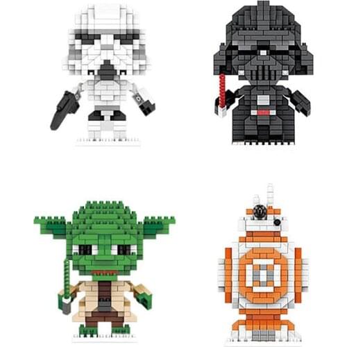Star Wars Karakter Bouwstenen Plastic Mini Bouwstenen Brain Games Speelgoed Kamer Decoratie Verjaardagscadeautjes