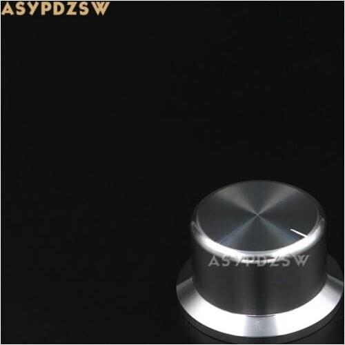 1 PCS HIFI 44*35*25 Silver Aluminum solid audio amplifier volume potentiometer knob
