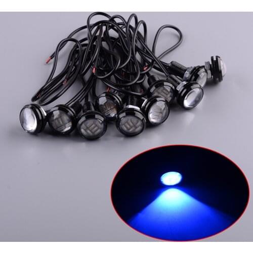 10pcs/set Universal 12V 15W Car Blue LED Eagle Eye Light DRL Daytime Reverse Backup Parking Rock Lamp 12SMD 4014