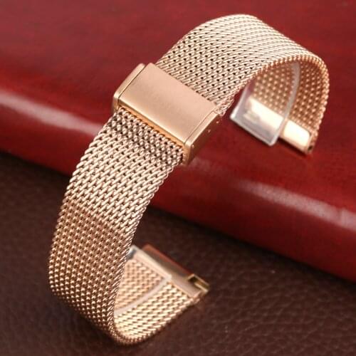 18/20/22MM Replacement Stainless Steel Mesh Watch Band Elegant Colorful Mesh Watches Strap Wristwatches Band Men Women Gifts