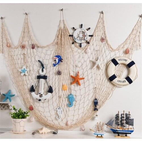 200X100CM Theme Party Fish Net Under The Sea Party Backdrop Hanging Ornament Hawaiian Summer Birthday Party Home Decoration