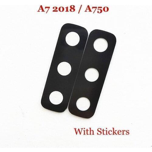 2x New Rear Back Camera Glass Lens Cover with Stickers For Samsung Galaxy A7 2018 A750