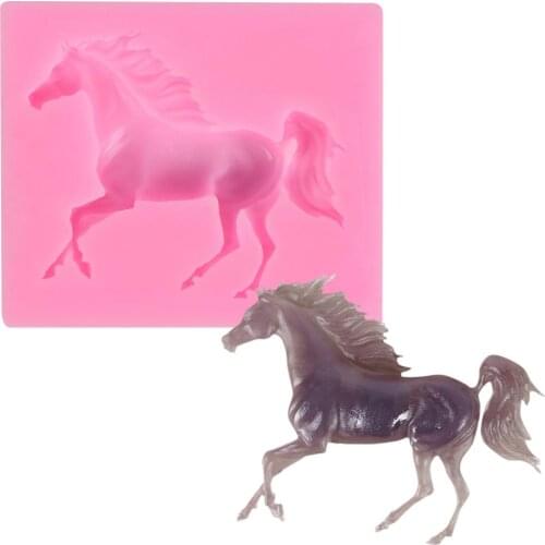 3D Horse Silicone Mold Animal Cake Cupcake Fondant Chocolate Sugarcraft Candy Mould DIY Cake Decorating Tools