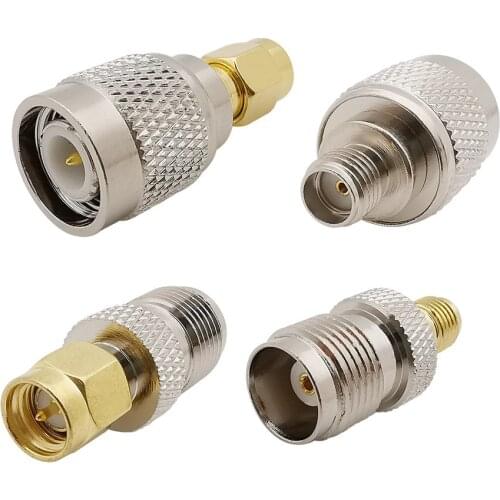4Pcs/Kits RF SMA Male/Female to TNC Male/Female Coax Coaxial Connector RF SMA to TNC Male/Female Jack Plug Adapter Kits