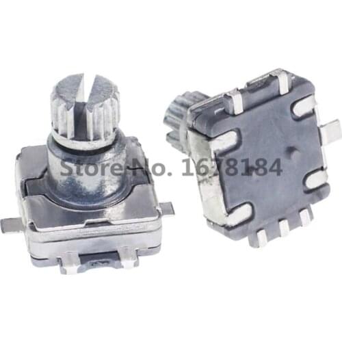5PCS Rotary Encoder Switch EC11 With Push Switch 5Pin SMD Type Handle Length 10MM Plum Shaft