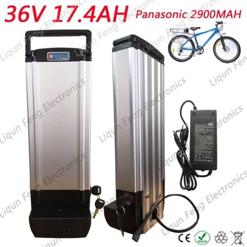 Rear Rack Electric Bike Battery 36V 18Ah Lithium Battery Pack use panasonic 2900MAH cell 36V 18AH 500W Battery with Taillight