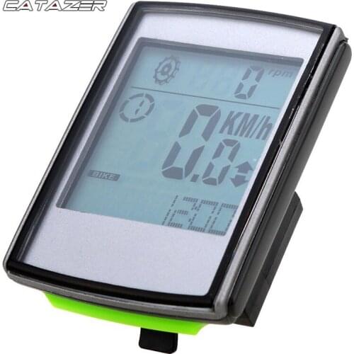 Wireless Bike Cycling Computer Bicycle Speedometer 2-in-1 Waterproof Stopwatch Cadence LCD Backlight Bicycle Accessories