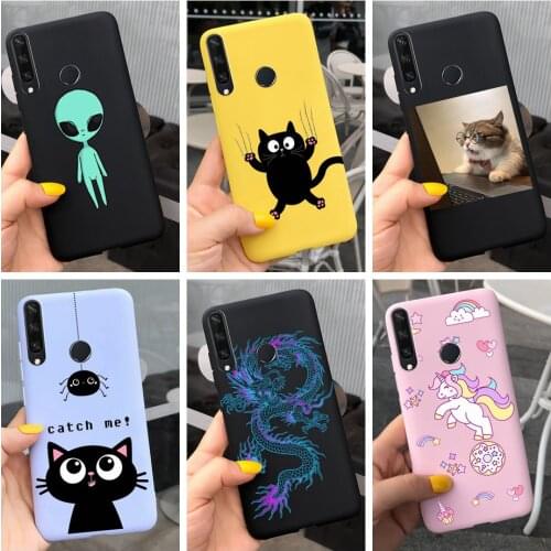 For Huawei Y6P 2020 Case Cute Cartoon Unicorn Dragon Cat Matte Soft Phone Cover For Huawei Y5P Y6P Y7P ART-L29 MED-LX9 Slim Case