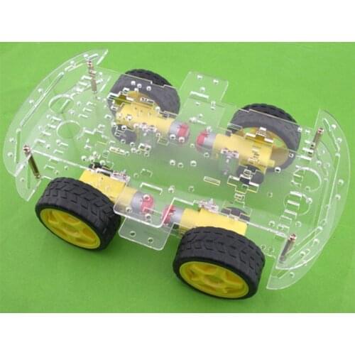 Feichao 4WD Smart Robot Car Double-layer Acrylic Chassis Kits 4 Wheel Drive Car For Educational Teaching Tool