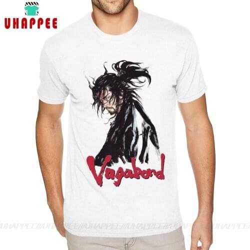 Short Sleeve O Neck Organnic Cotton Samurai Warrior Vagabond T Shirt Top Teenage S TShirts