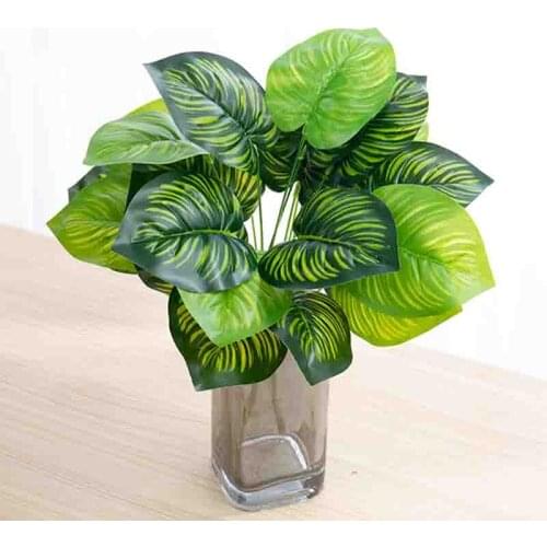 Artificial Fake Fern Simulation Evergreen Plant Palm Leaf Wedding Home Bonsai Tree Garden Living Room Bedroom Balcony Decoration