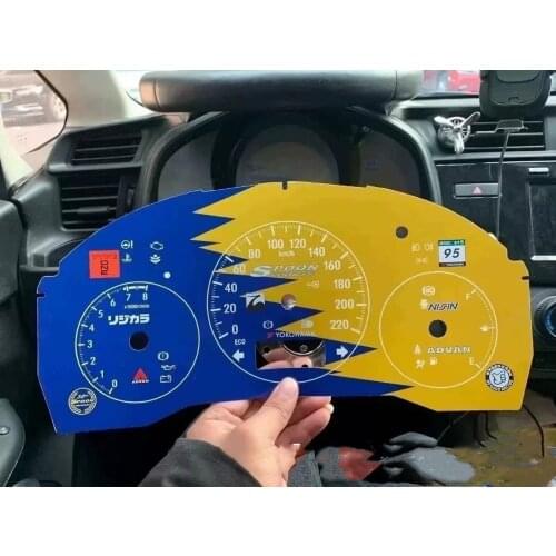 Gauge Face for Honda Fit GK5 Jazz SPOON SPORTS YOKOHAMA Instrument Cluster Overlay 220KM/H