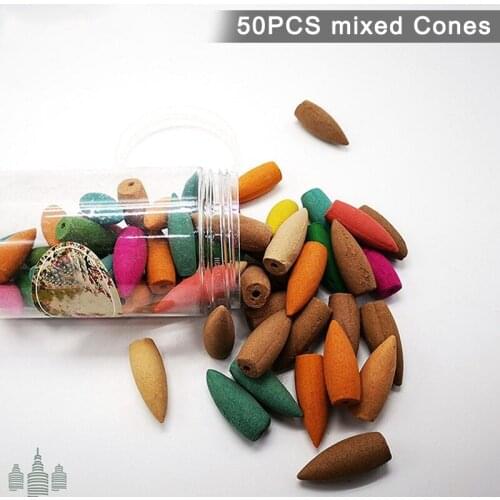 100pcs Zen Rivers Handicraft Incense Cones Holder Collective Backflow Incense Burner quemadores de incienso