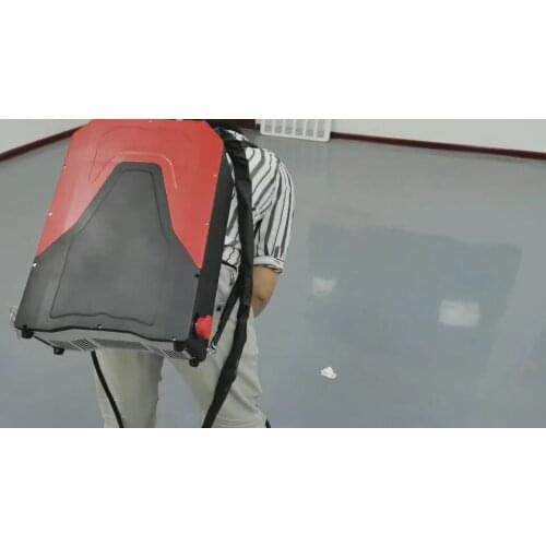 Mini fiber laser cleaning machine for rust removal equipment shoulder bag model