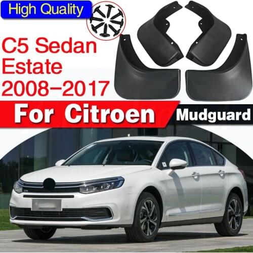 Set Molded Car Mud Flaps For Citroen C5 2008-Onwards Mudflaps Splash Guards Mud Flap Mudguards Fender 2014 Front Rear 2013 2016