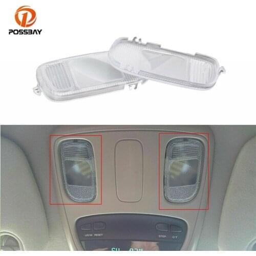 POSSBAY 2Pcs Car Overhead Console Dome Lights Cover Map Lamp Reading Light 5183270AA 5183271AA for Dodge Ram 1500 2002-2010