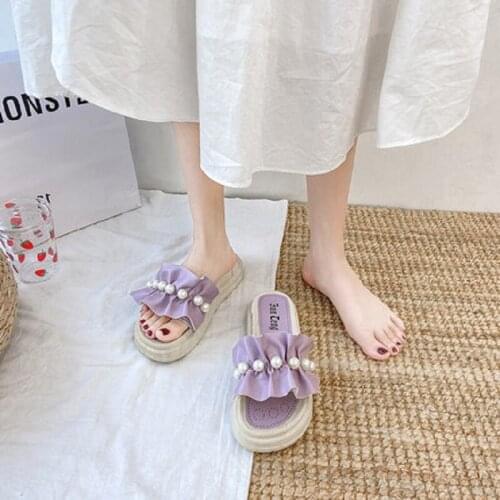 2020 new summer all-match sports womens shoes sandals and slippers outer wear fashion ladies platform slippers