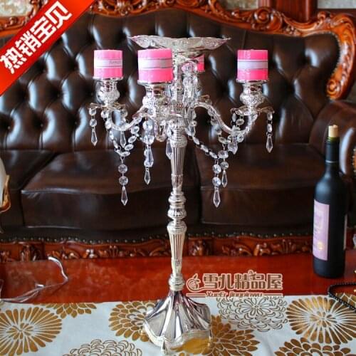 New European luxury crystal pendant high creative wedding wedding special birthday candle holders Home Furnishing furnishings