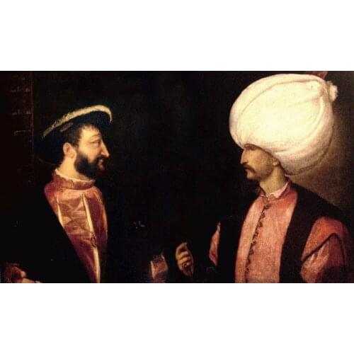 Wholesale art oil painting -good quality--Suleiman the Magnificent Sultan of the Ottoman Empire Portrait painting on canvas