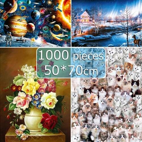 Puzzle 1000 pieces adult Jigsaw Puzzles 50*70 cm Educational Toys Scenery Space Stars Educational Puzzle Toy for Kids Gift