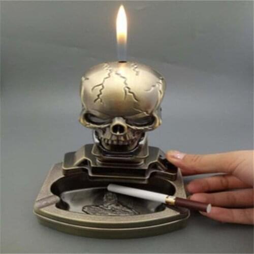 Dual use Ashtray Chinese Zodiac tobacco jar with Lighter