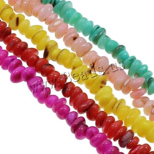 Multicolor Freshwater Shell Beads DIY Necklace Bracelets Jewelry Making 8-10mm Freeform Shape Natural 100PCs/Strand