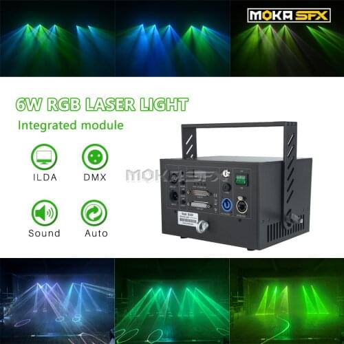 Rgb Laser Projector Christmas Decorations 6w ilda Disco Laser Light Dj Voice-activated DJ Disco Xmas Party Club Light