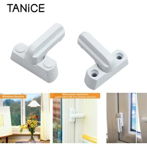 TANiCE 8 Pcs High Quality Sash Blocker Jammer White Home Security Restrictor Lock Window Lock For Home UPVC Windows Doors