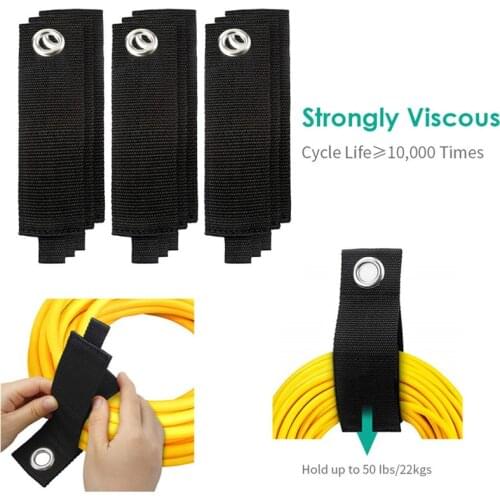 Extension Cord Cable Hose Holder Organizer Heavy Duty Storage Straps Hook Hose Hangers Fit Garage Pool