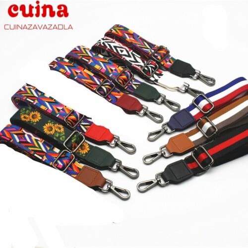 Fashion Womens Nylon Cross Body Messenger Belt For Bag Accessories Bag Strap Handbag Belt Wide Shoulder Bag