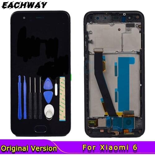 For Xiaomi Mi 6 Mi6 LCD Display With Touch Screen Digitizer Assembly 1920x1080 For 5.15" Xiaomi Mi6 LCD With Frame Replacement