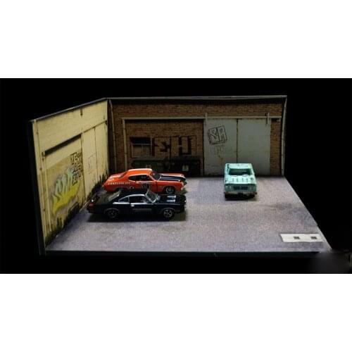 1/64 1/43 1/32 1/24 American warehouse parking lot/street parking space Model car scene decoration