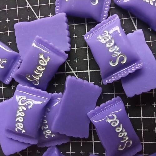 1pcs/lot resin flat back dark purple sweet candy 23mm simulation of food Cabochon Scrapbook DIY phone decoration B303-3