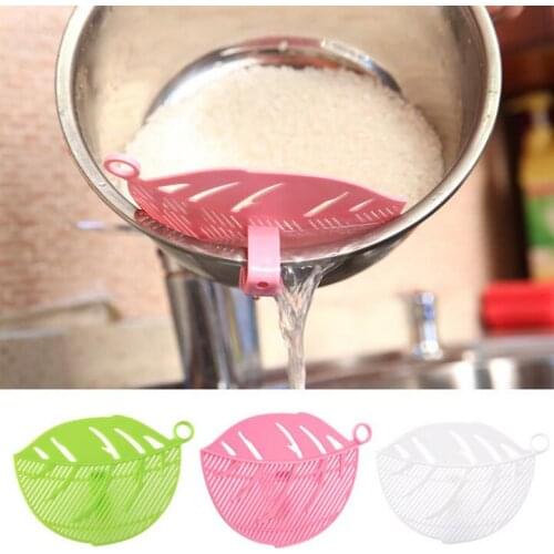 1Pc Durable Clean Leaf Shape Rice Wash Tool Sieve Beans Peas Soybean Mungbean Cleaning Gadget Kitchen Clips Tools