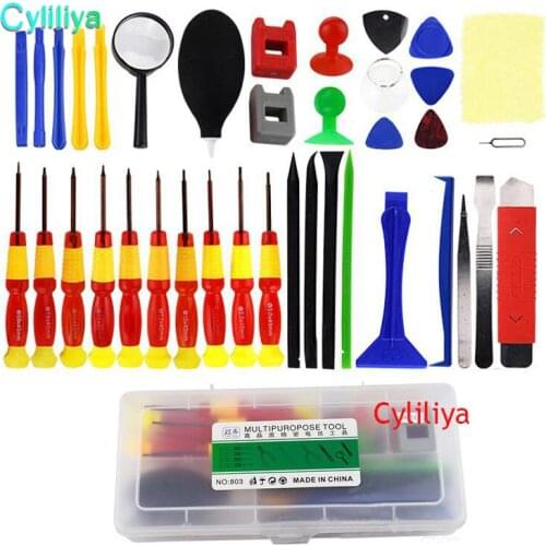 10sets 38 in 1 Multifunctional Repair Tools Kit Precision Screwdriver Repairing Kit Set For Mobile Phone PC Tablet Computers