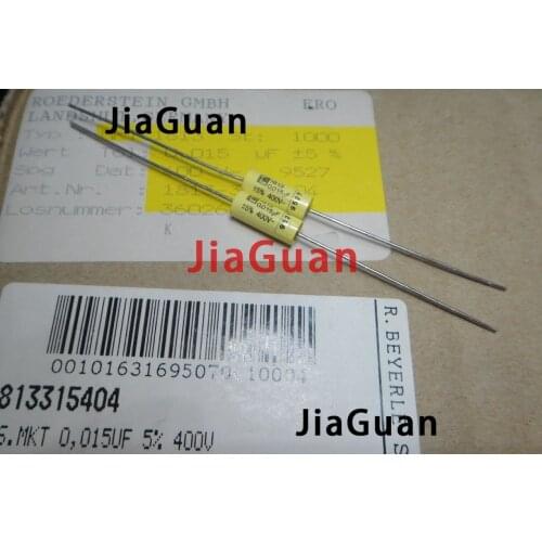 20PCS NEW VISHAY ERO MKT1813 0.015UF 400V 5X13MM axial film capacitor 153/400V 5% HiFi audio MKT 1813 0.015uf/400V 15nf 153