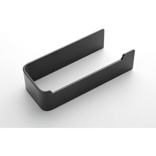 Aluminum Bathroom Accessories Toilet Paper Holder Tissue Rack Wall Mounted Kitchen Roll Holder No Drill 3M Tape Black Hanger