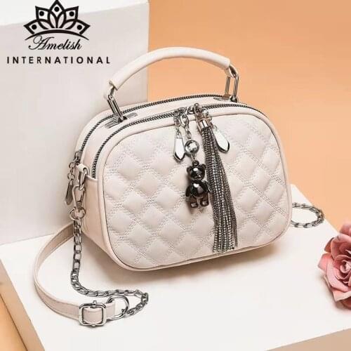 AMELISH Purses 2021 New Fashion Shoulder Bags for Women Ladies Designer Handbags High Quality Messenger Leather Hand Bag Clutch