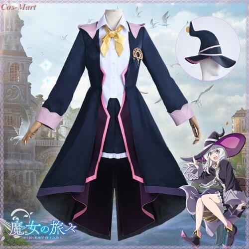 Anime Wandering Witch: The Journey Of Elaina Cosplay Costume Fashion Uniform Full Set Female Role Play Clothing XS-XL