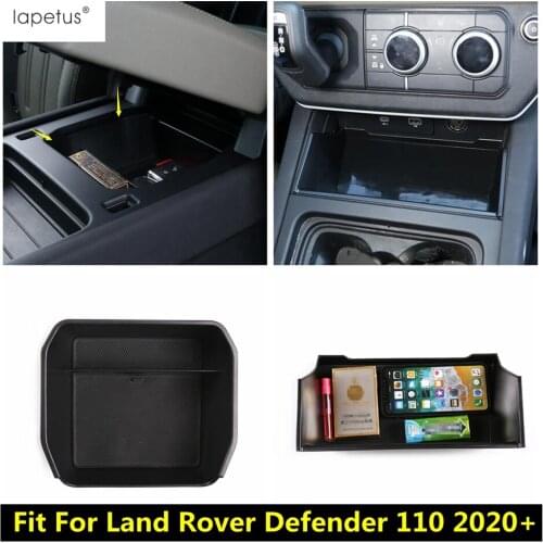 Car Central Console Armrest Storage Box Holder Cover Trim Plastic Interior Accessories Fit For Land Rover Defender 110 2020 2021