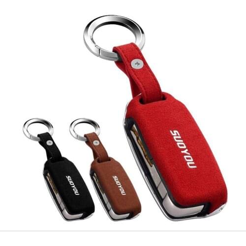 Case Key Cover Genuine Leather Galvanized Alloy for VW Volkswagen Jetta GTI Passat Golf Tiguan Touareg Beetle