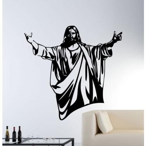 Jesus Christ wall vinyl decal home decoration religion church sticker family interior mural art decoration GXL15